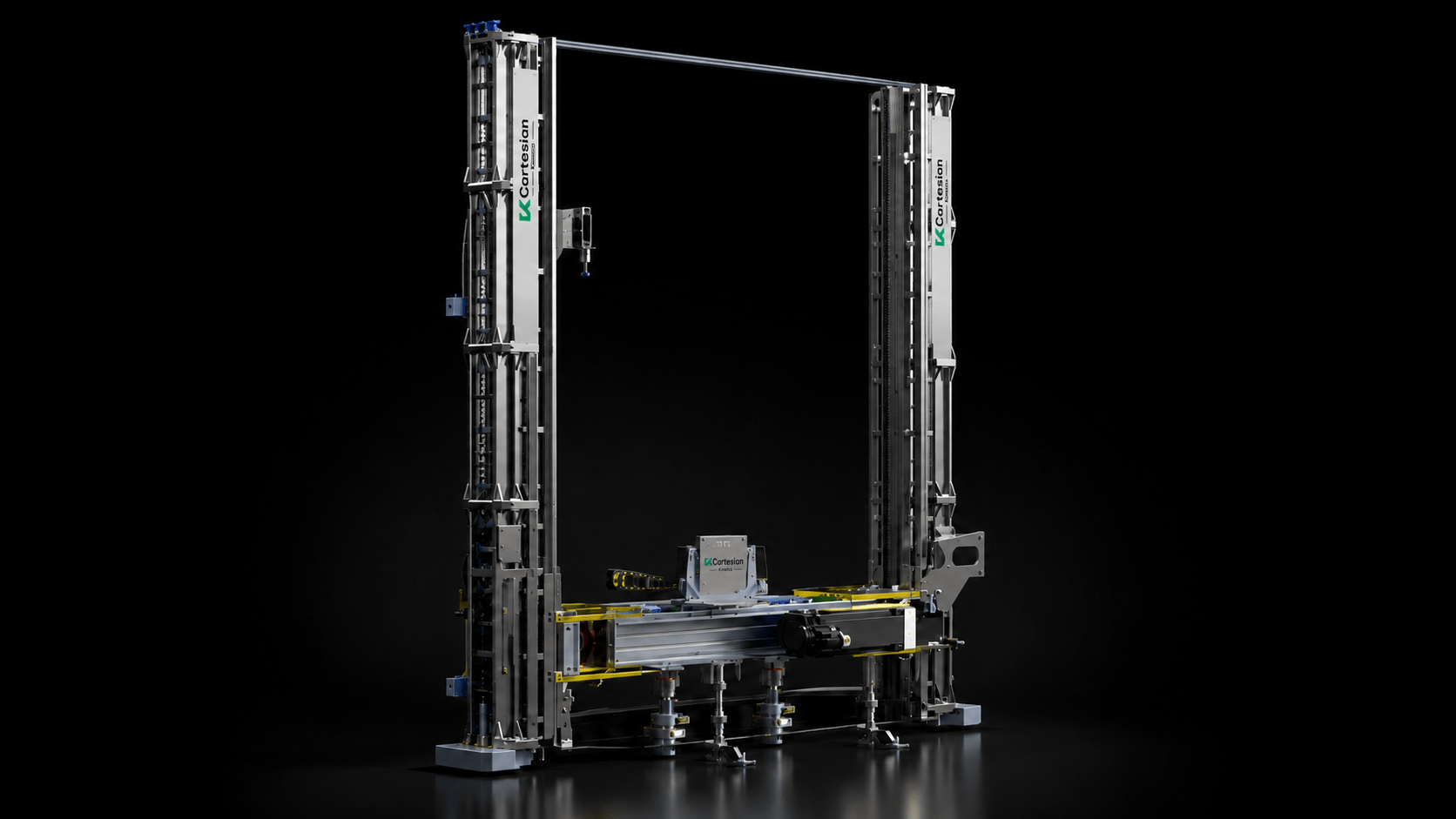 Carte+ vertical lift moving inventory between rack levels